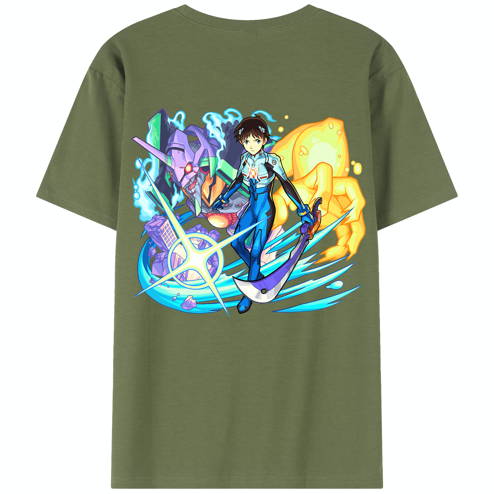 （画像用） EVA 新世紀エヴァンゲリオン 綿100％半袖Tシャツ（背面プリント）